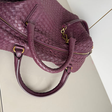 Bottega Veneta Maxi Convertible Tote Bag Wine Burgundy Leather Gold Hardware 50cm