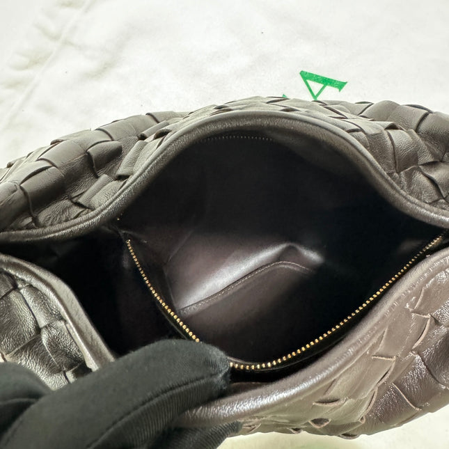 Bottega Veneta Hop Hobo Small Leather Chocolate Brown