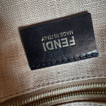 Fendi Mamma Baguette Large Pony hair in Cow Print Natural Color