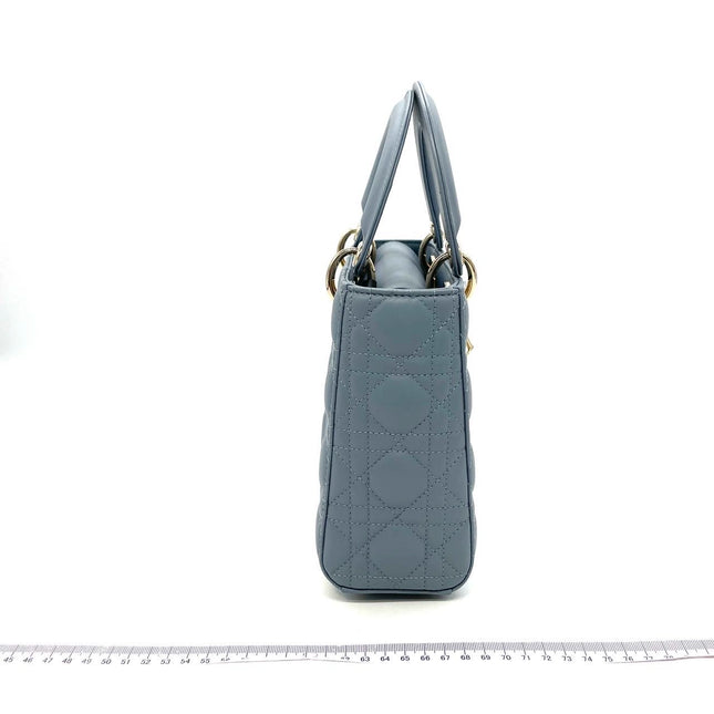 Sold Lady Dior Small My Abcdior Pale Blue Lambskin Cannage Leather