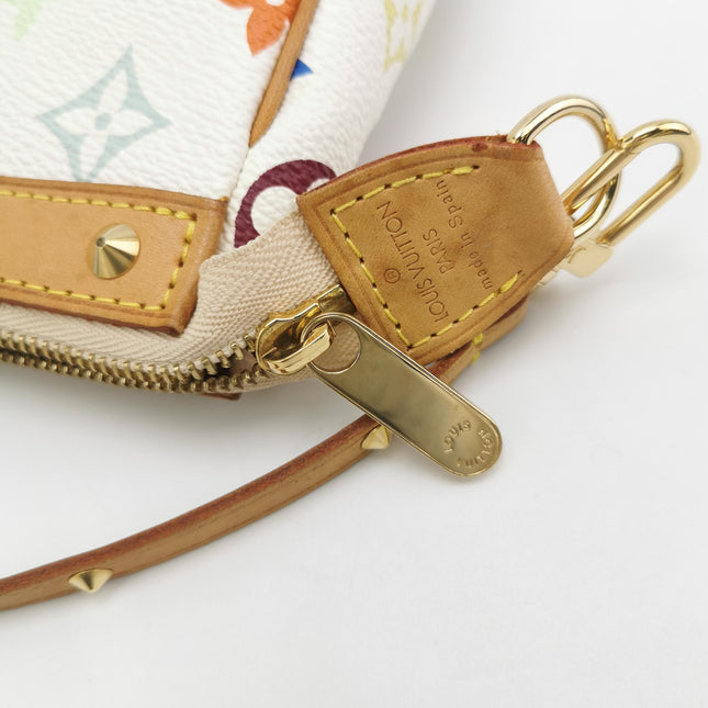 Louis Vuitton x Takashi Murakami Pochette Accessoire White Multicolor