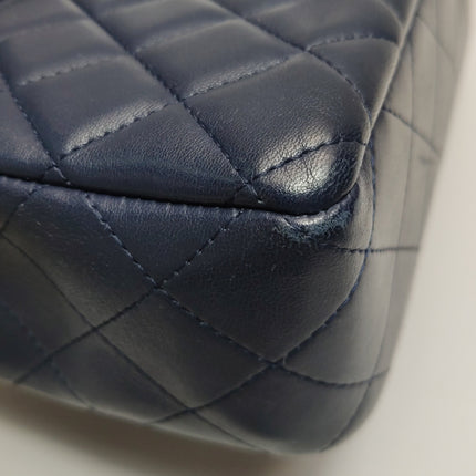 Chanel Classic Flap Mini 2020 Navy Lambskin Leather Silver Hardware