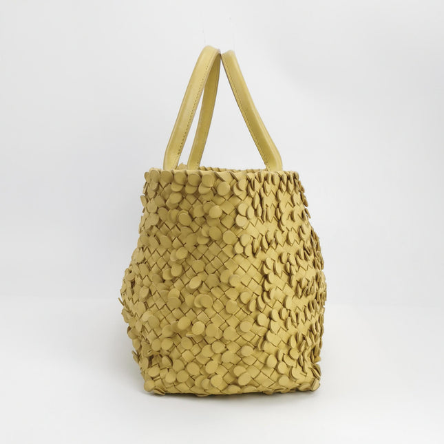 Bottega Veneta Cabat Limited Poussin Paillettes Tote Yellow