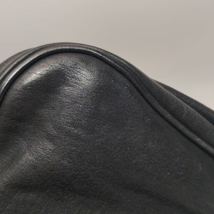 Dior Vintage Gaucho Large Black Leather Crossbody Bag