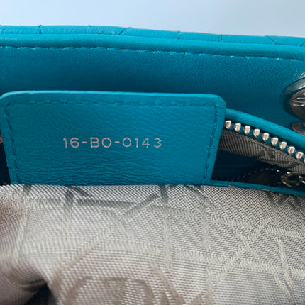 Sold Lady Dior Medium Bag Blue Cannage Lambskin Leather