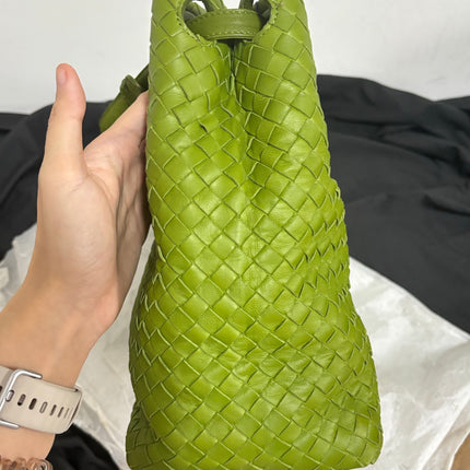 Bottega Veneta Garda Avocado Green Intrecciato Nappa Leather Large 33cm