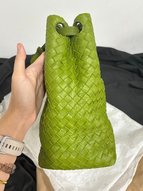 Bottega Veneta Garda Avocado Green Intrecciato Nappa Leather Large 33cm