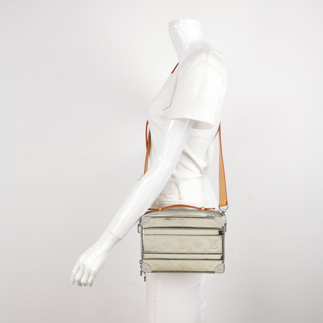 Louis Vuitton Soft Trunk Silver Patent Leather Monogram Crossbody Bag