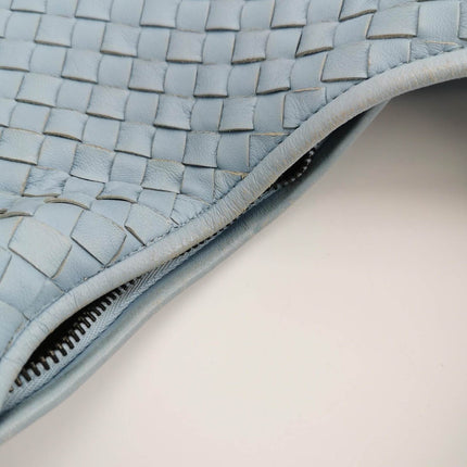 Bottega Veneta Veneta Hobo Medium Baby Blue Intrecciato Leather Bag 43cm