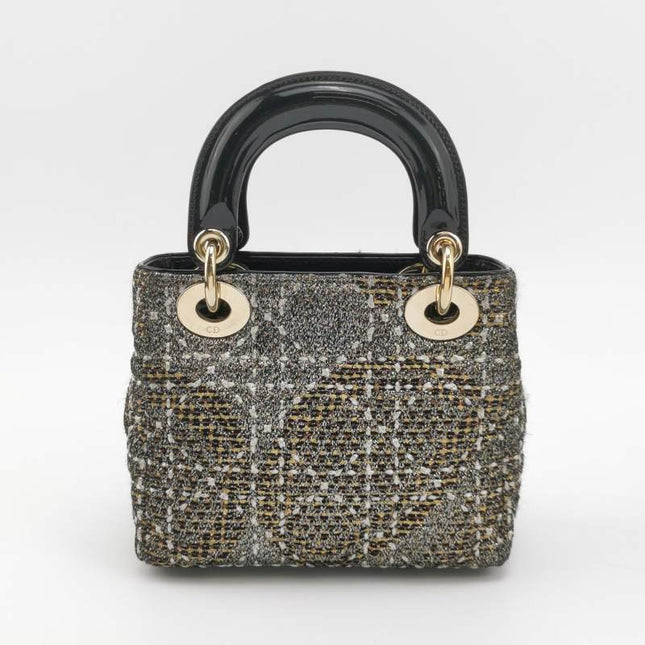 Lady Dior Mini Christmas 2011 Limited Edition Black Tweed and Star Chain