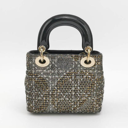 Lady Dior Mini Christimas 2011 Limited Edition Black Tweed and Star Chain