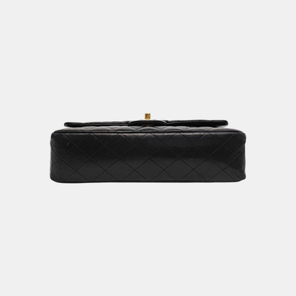 Chanel Classic Flap Medium Black Lambskin Leather Gold Hardware 2009-2010