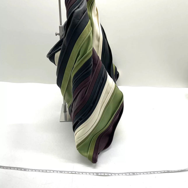 Bottega Veneta Hop Large Stripe Leather Hobo Bag 54cm