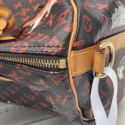 Louis Vuitton Speedy 30 Bandouliere Limited Edition Grace Coddington Catogram Brown