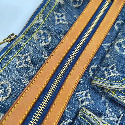 Louis Vuitton Monogram Blue Denim Baggy PM Shoulder Bag