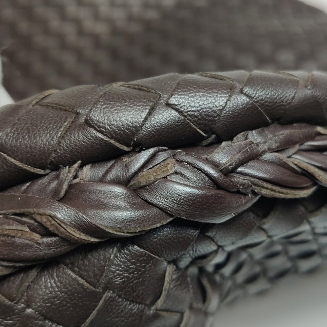 Bottega Veneta Veneta Hobo Medium Dark Chocolate Brown 40cm Intrecciato Lambskin leather