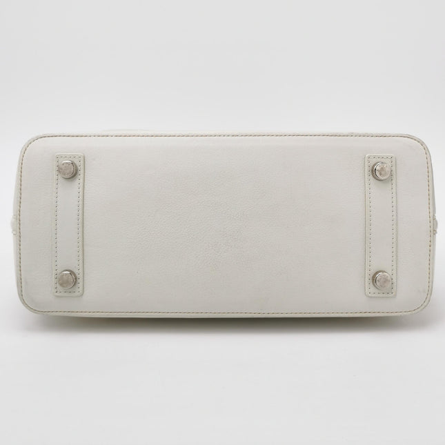 Louis Vuitton Lockit White Mesh Monogram and Leather Handbag