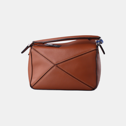 Loewe Puzzle Mini Caramel Tan Calfskin Leather Crossbody Bag