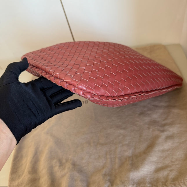 Bottega Veneta Hobo Bag leather Burgundy Medium 40cm