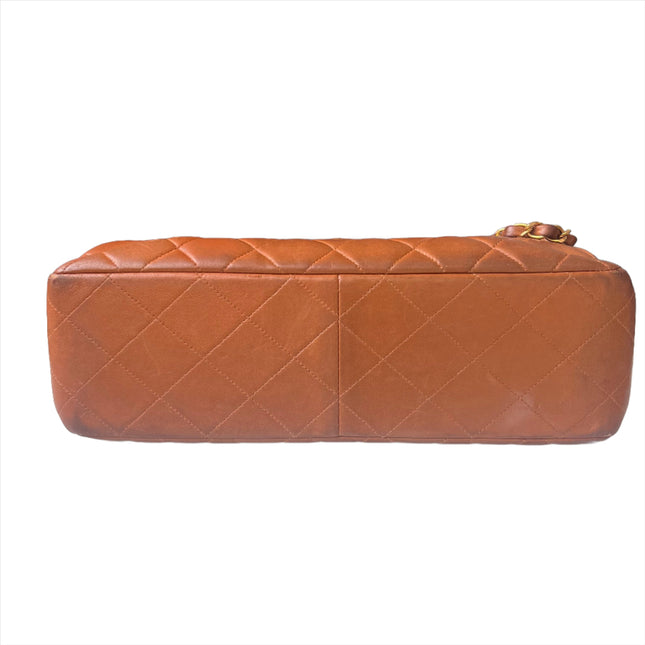 Sold Chanel Double Sided Classic Flap Caramel Leather Handbag