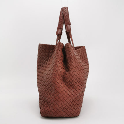 Bottega Veneta Garda Burgundy Intrecciato Nappa Leather Large 33cm