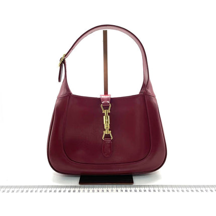 Gucci Jackie 1961 Red Leather Bag Small with Adjustable Strap-Luxbags