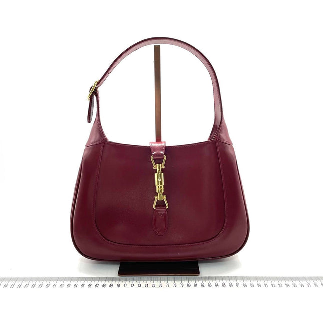 Gucci Jackie 1961 Red Leather Bag Small with Adjustable Strap-Luxbags