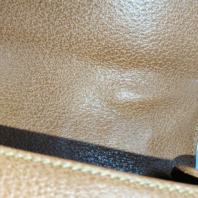 Sold Gucci Bamboo 1947 Top Handle Bag Leather Medium Tan Brown