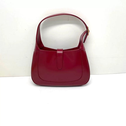 Gucci Jackie 1961 Red Burgundy Leather Bag Small Shoulder Bag