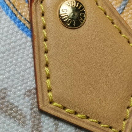 Louis Vuitton Speedy 30 Bandouliere Monogram Hotel Labels White Multicolor