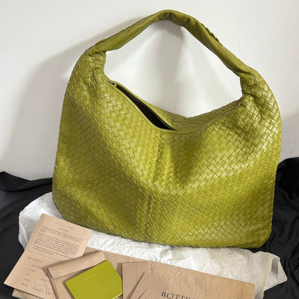 Bottega Veneta Veneta Hobo Maxi Avocado Green Intrecciato Leather Bag 50cm-Luxbags