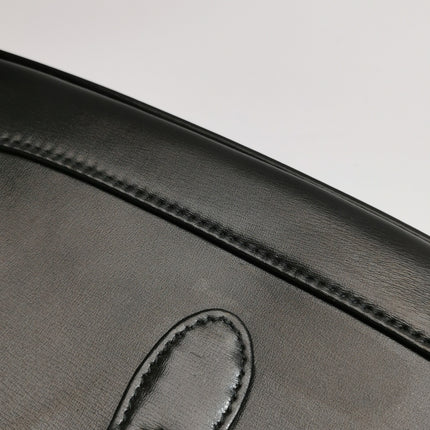 Gucci Jackie 1961 Black Leather Bag Small With Long Strap