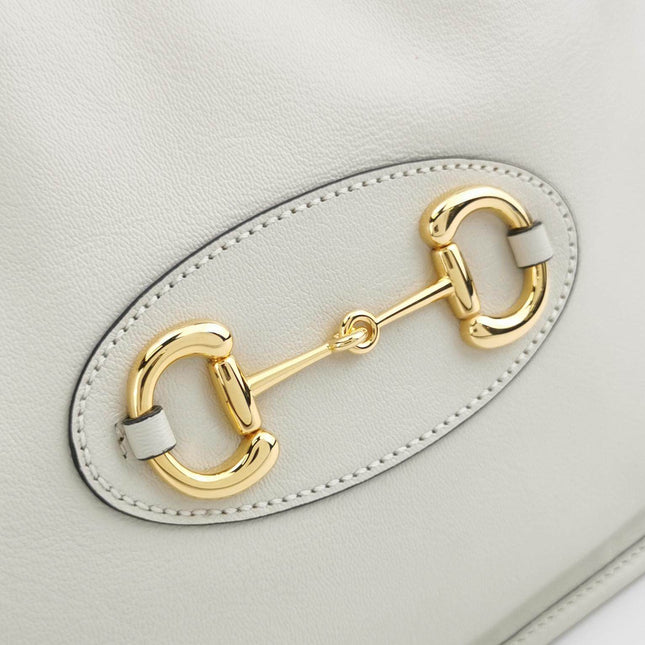 Sold Gucci 1955 Horsebit Chain Tote Leather White