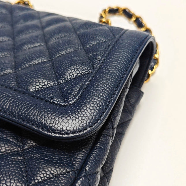 Chanel Paris Limited Medium Navy Caviar Leather Gold Hardware 2015-16