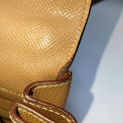 Hermes Kelly 32 Sesame Epsom Retourne Gold Hardware 1993