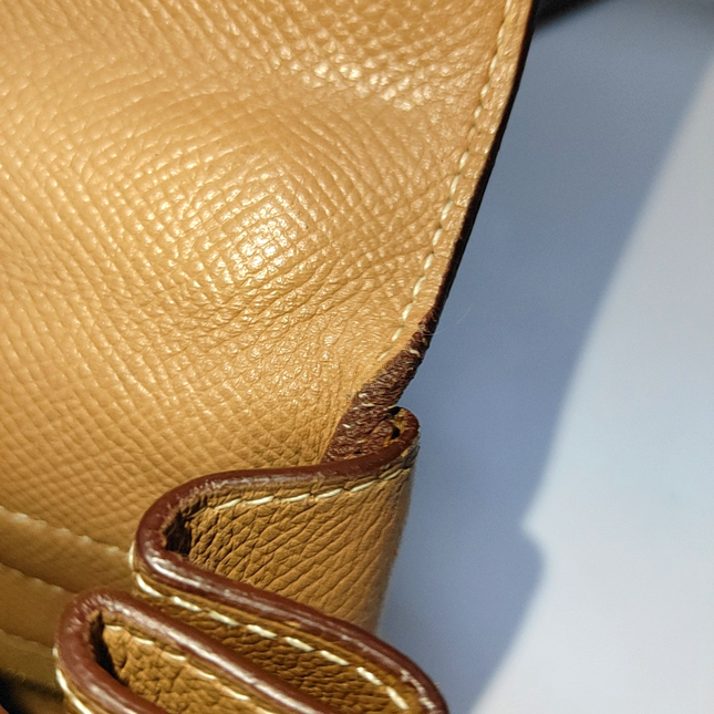 Hermes Kelly 32 Sesame Epsom Retourne Gold Hardware 1993