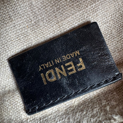 Fendi Mamma Baguette Large Pony hair in Cow Print Black and White