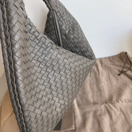 Bottega Veneta Hobo Bag Lambskin leather Dark Grey 47cm