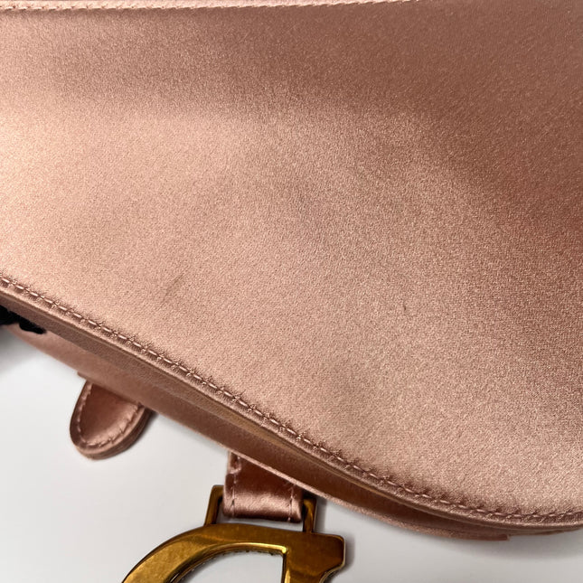 Sold Dior Saddle Mini Silk Pink with crystals l