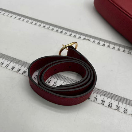 Gucci Jackie 1961 Medium Red Graind Leather Gold Hardware