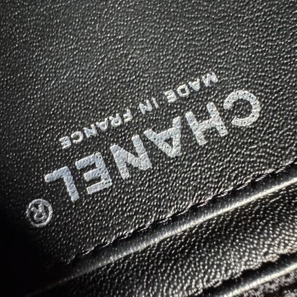 Chanel Classic Flap Mini Black Lambskin Silver Hardware