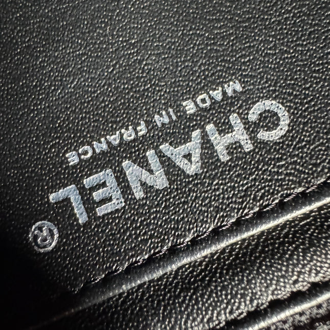 Chanel Classic Flap Mini Black Lambskin Silver Hardware