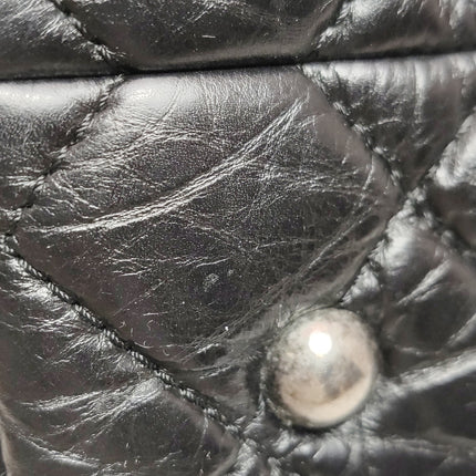 Chanel 2.55 Black Shiny Calfskin leather Tote Bag