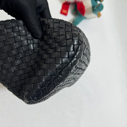 Sold Bottega Veneta Cabat Small Intreccio Leather Tote Bag Black