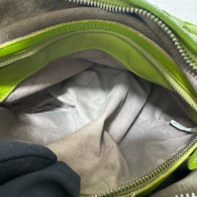 Sold Bottega Veneta Belly Hobo Intrecciato Avocado Green Nappa Leather Medium 40cm