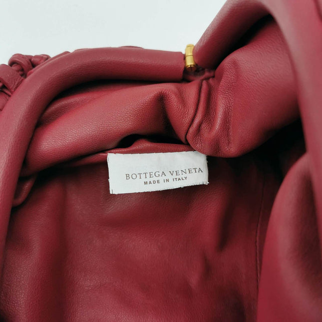 Sold Bottega Veneta Pouch Mini Intrecciato Burgundy Lambskin Leather Crossbody Bag