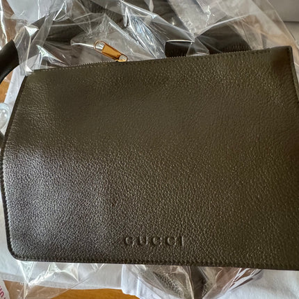 Gucci Softbit Maxi Shoulder Bag Olive Green Calfskin Leather 2024