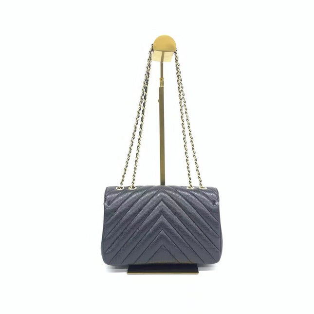 Sold Chanel Classic Flap Rectangular Mini Crossbody Bag Chevron Quilted Calfskin Leather Black