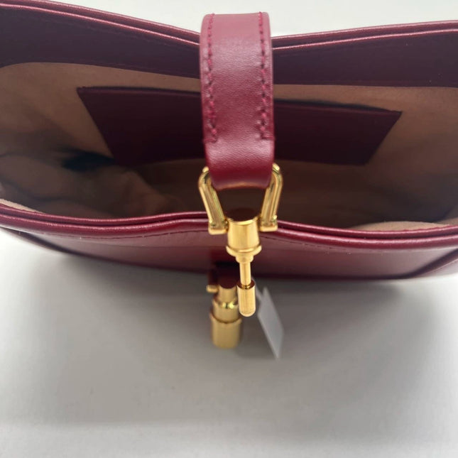 Gucci Jackie 1961 Mini Red Burgundy Leather Bag