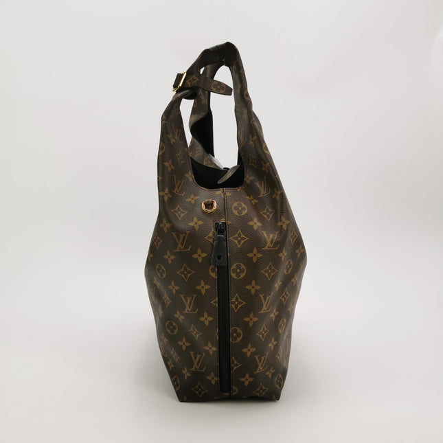 Louis Vuitton Atlantis Large Brown Monogram Canvas Bucket Bag with Strap